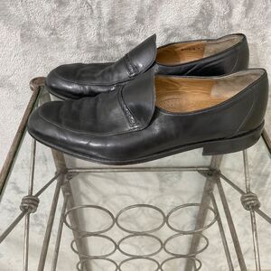 Bally Brenio Men’s Size 9.5 D Black Leather Slip On Loafers Dress Shoe Logo